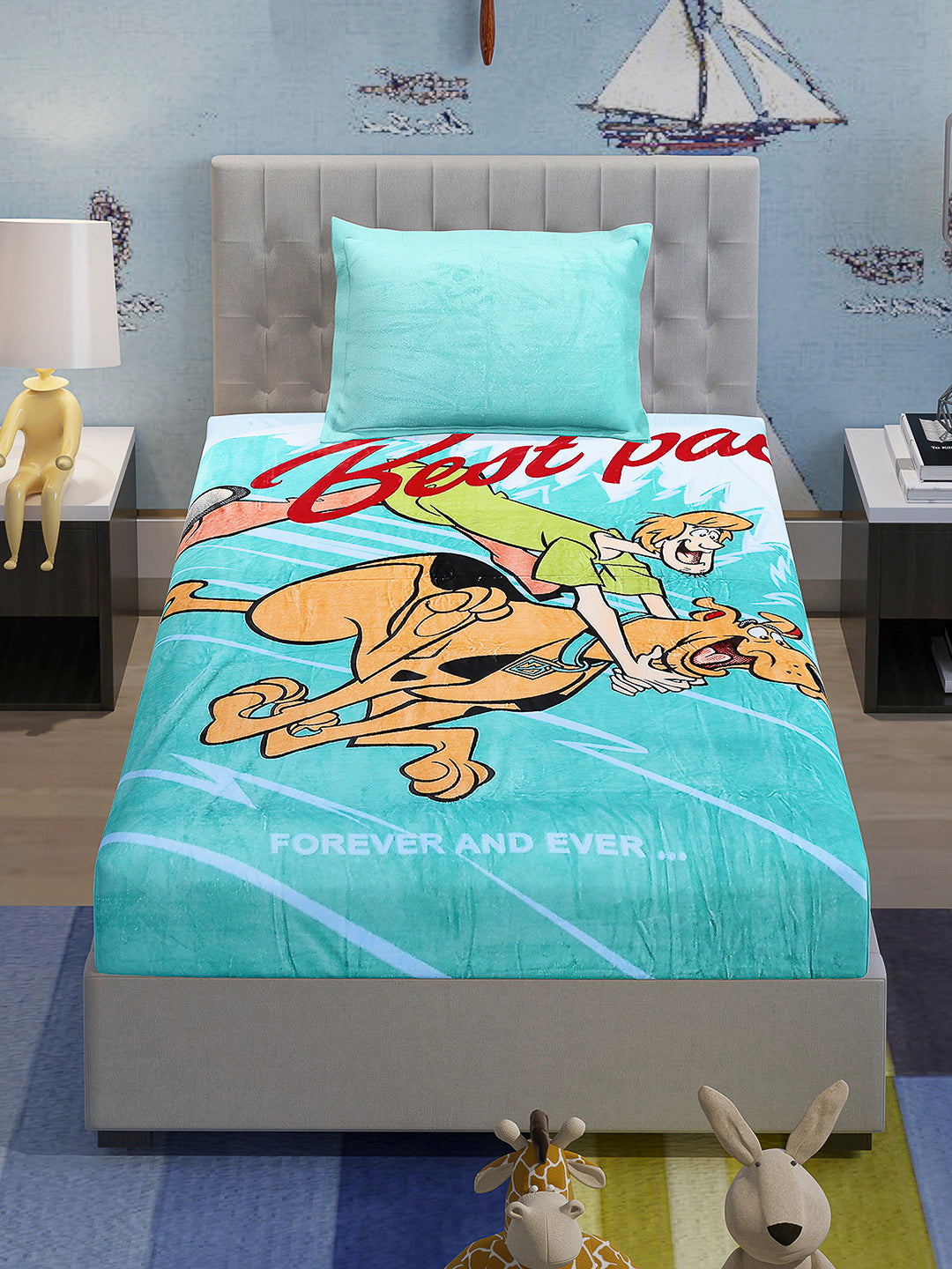 Printed Baby Winter Bedsheet 1 Ply, 370 GSM, 1.3 kg (Super Hero)