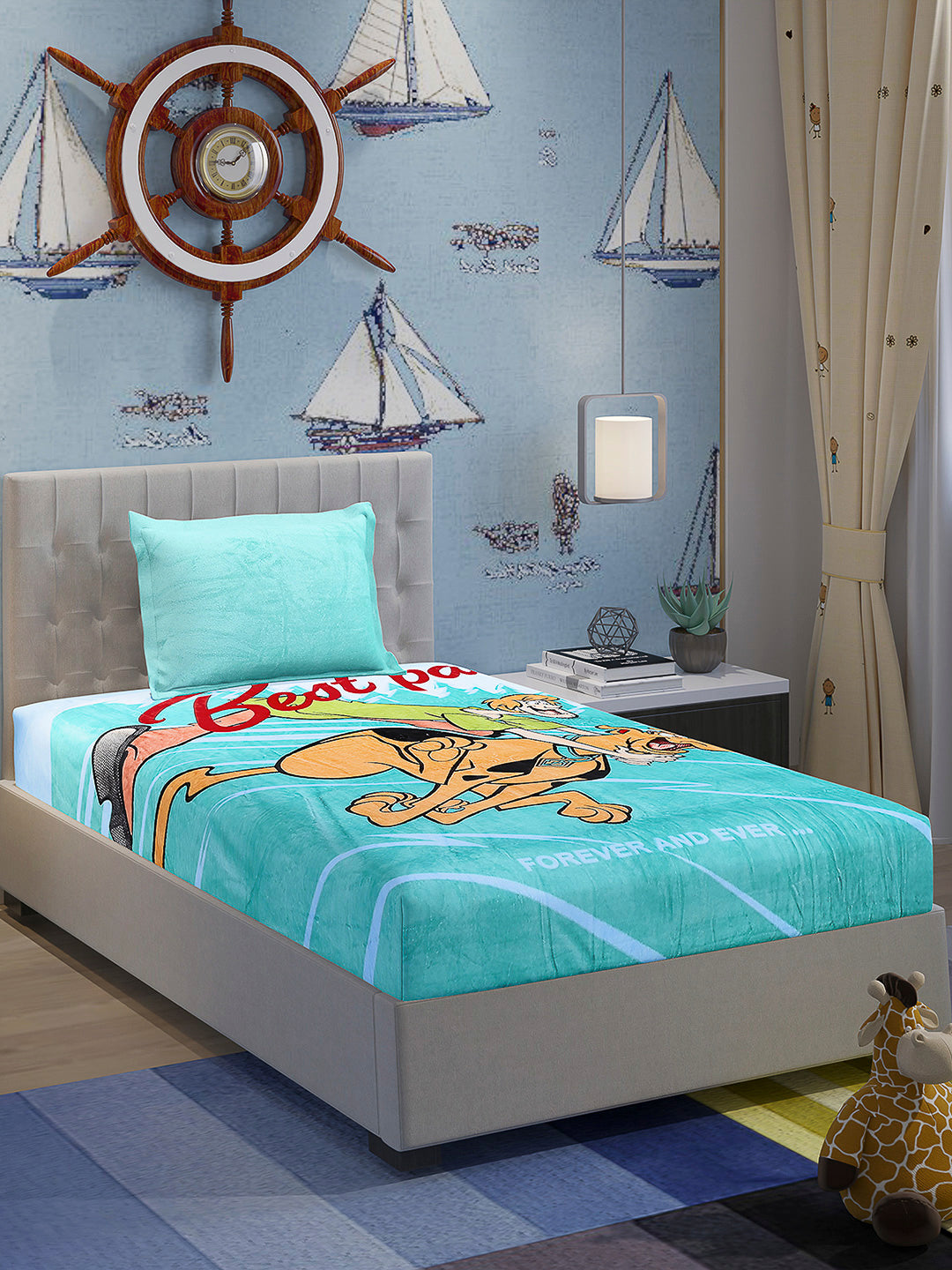 Printed Baby Winter Bedsheet 1 Ply, 370 GSM, 1.3 kg (Super Hero)