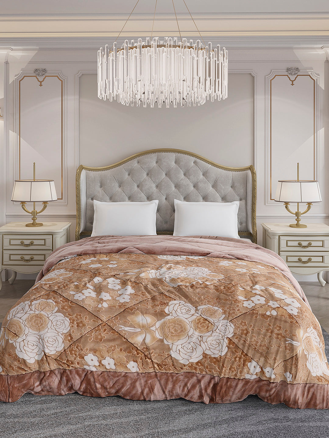 Printed Double Bed 1026 GSM Comforter for Winter - (Alia)