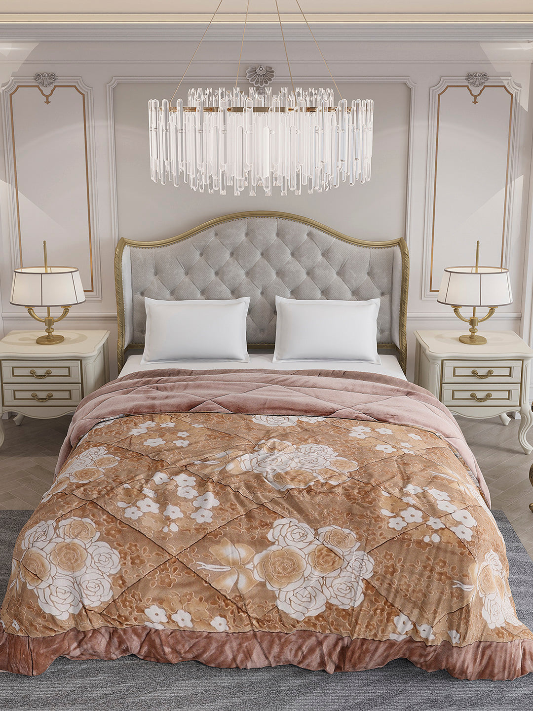 Printed Double Bed 1026 GSM Comforter for Winter - (Alia)