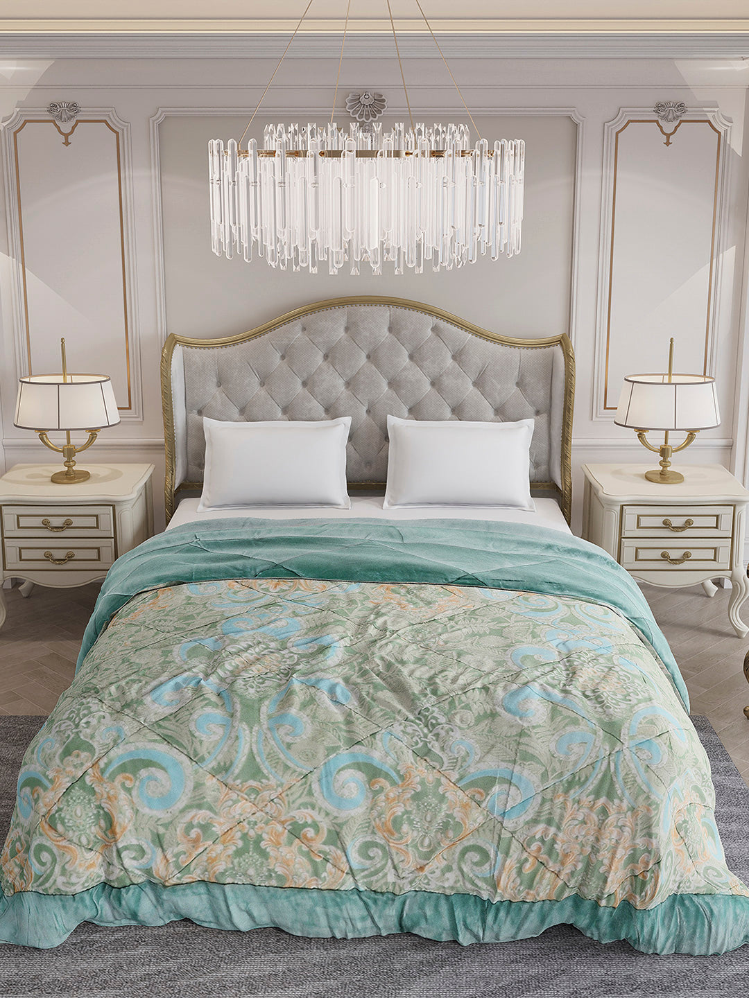 Printed Double Bed 1026 GSM Comforter for Winter - (Alia)