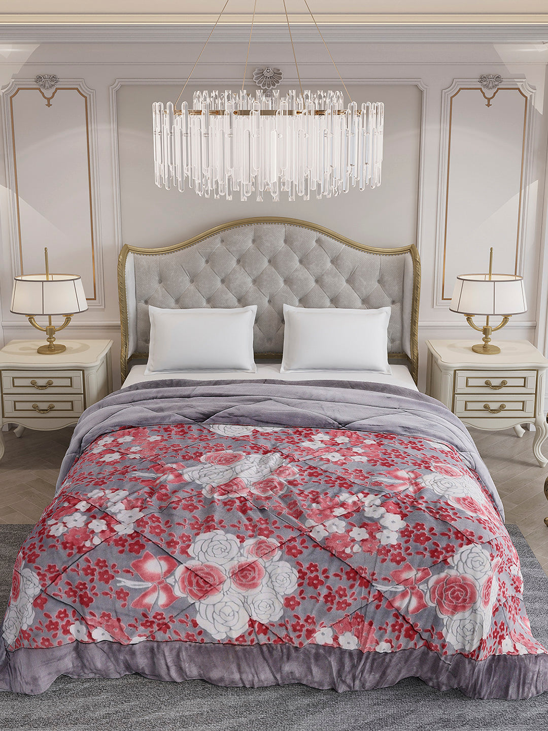 Printed Double Bed 1026 GSM Comforter for Winter - (Alia)