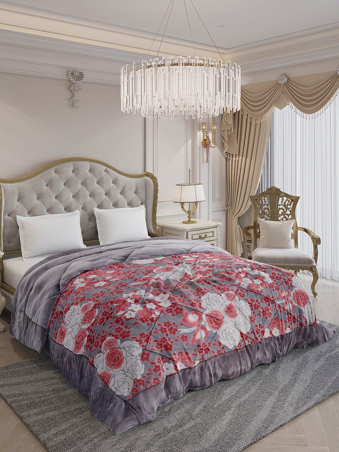 Printed Double Bed 1026 GSM Comforter for Winter - (Alia)