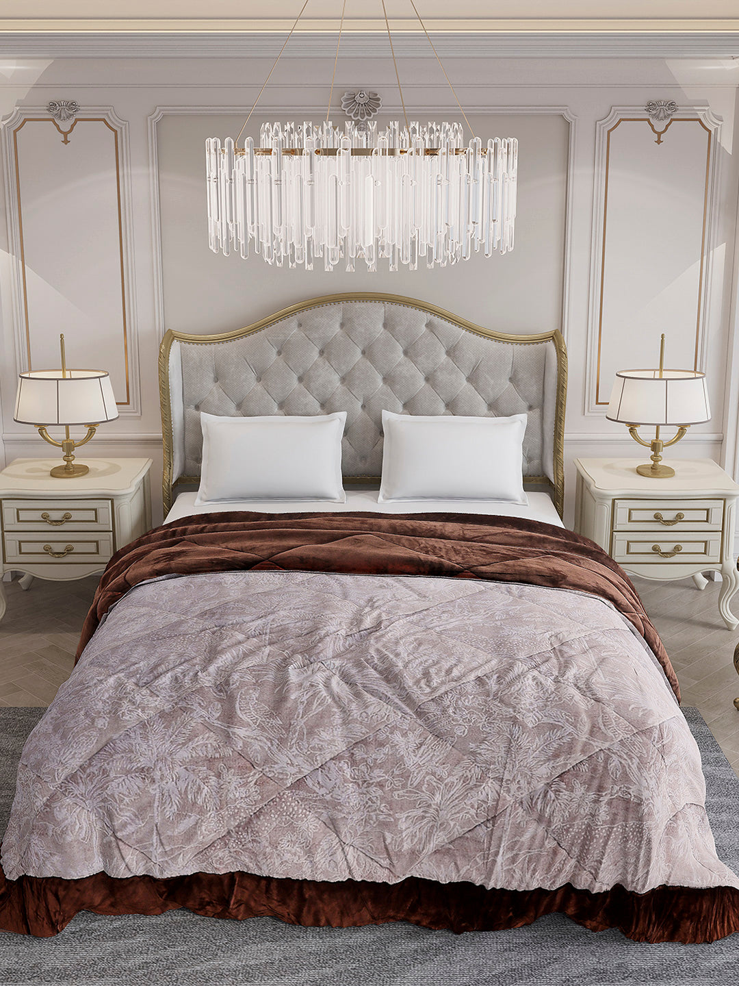 Printed Double Bed 1026 GSM Comforter for Winter - (Alia)