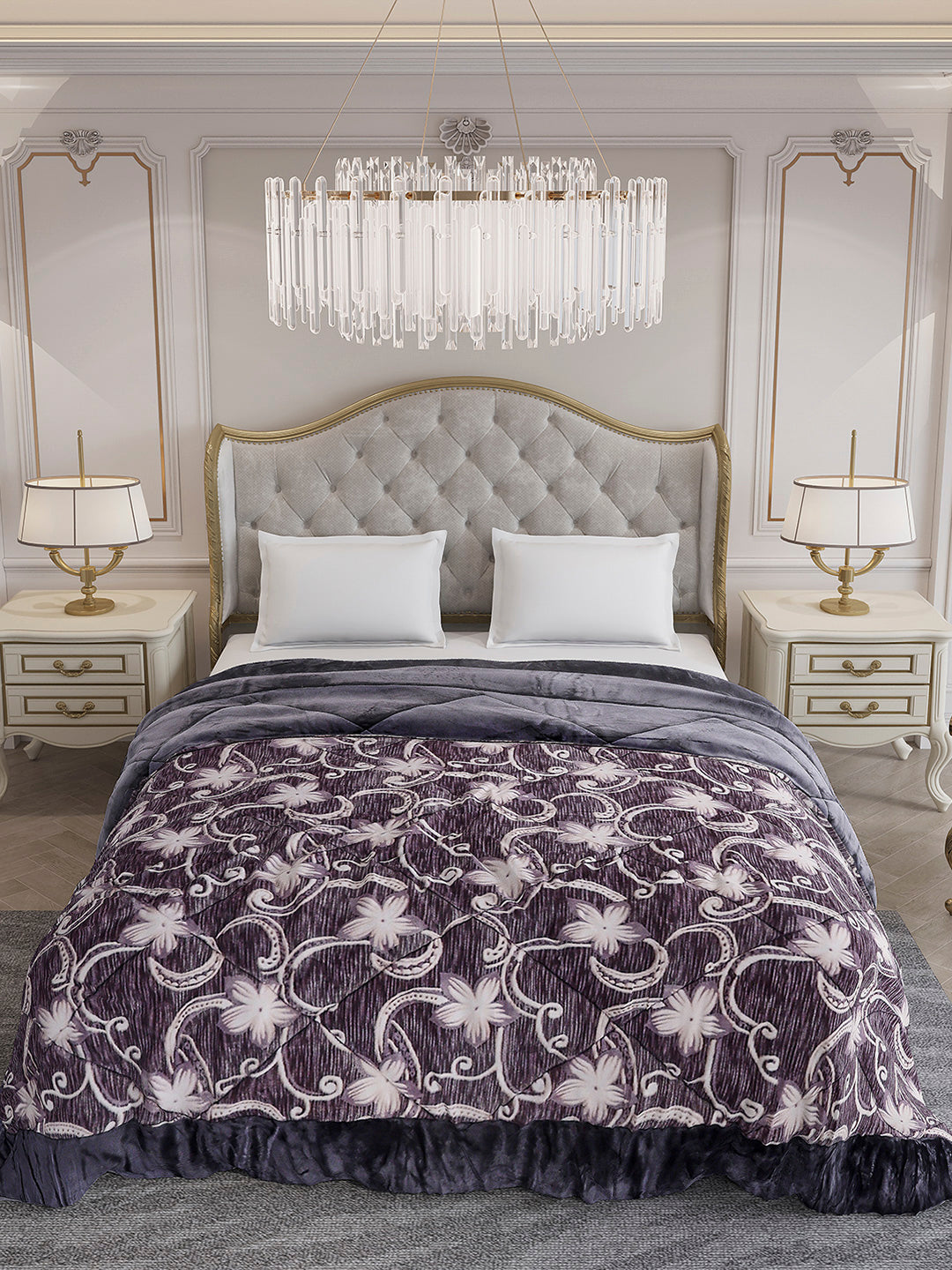 Printed Double Bed 1026 GSM Comforter for Winter - (Alia)