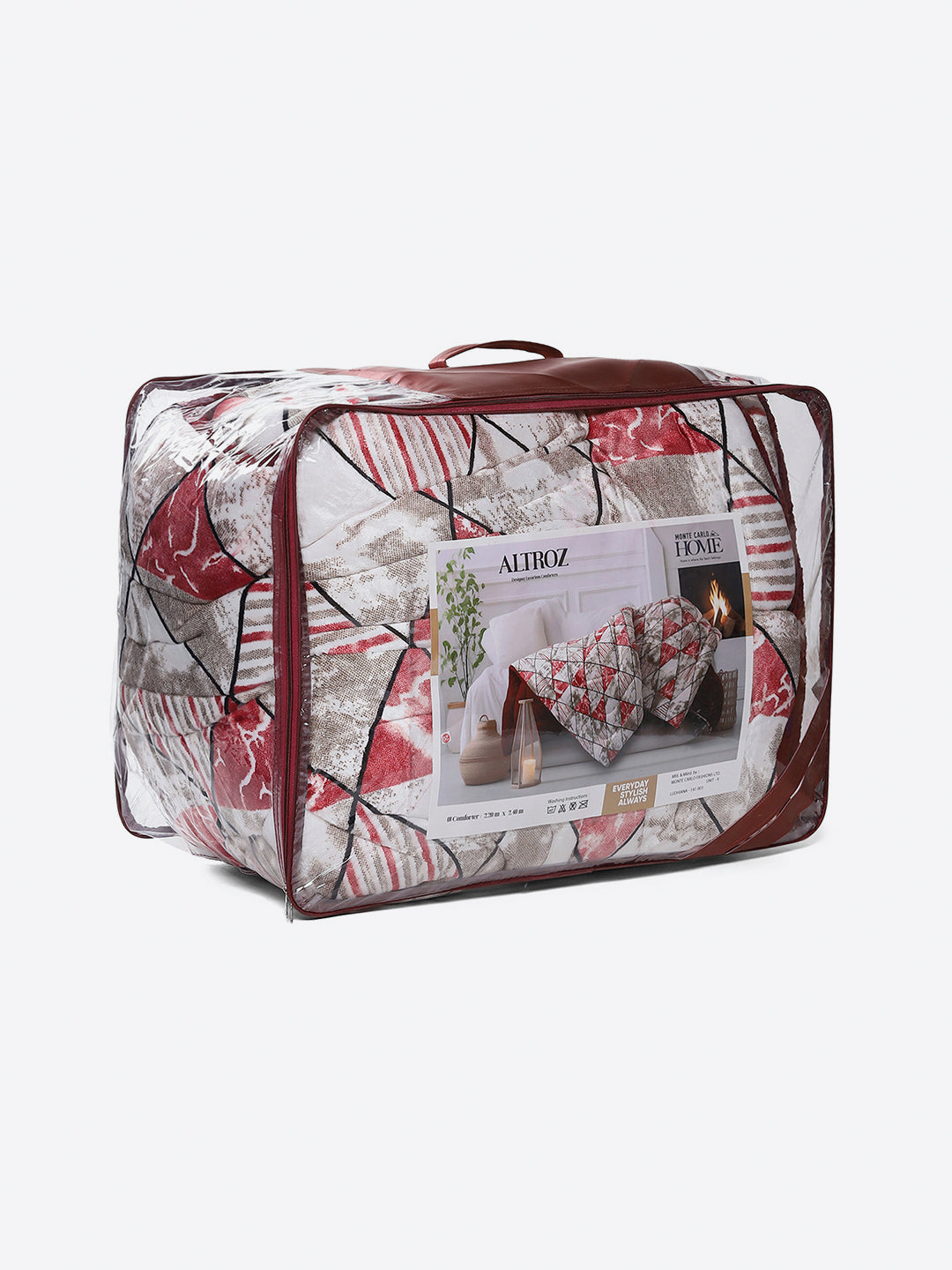 Printed Double Bed 852 GSM Comforter for Winter - (Altroz)