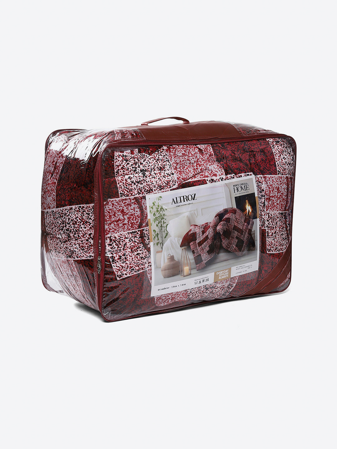 Printed Double Bed 852 GSM Comforter for Winter - (Altroz)