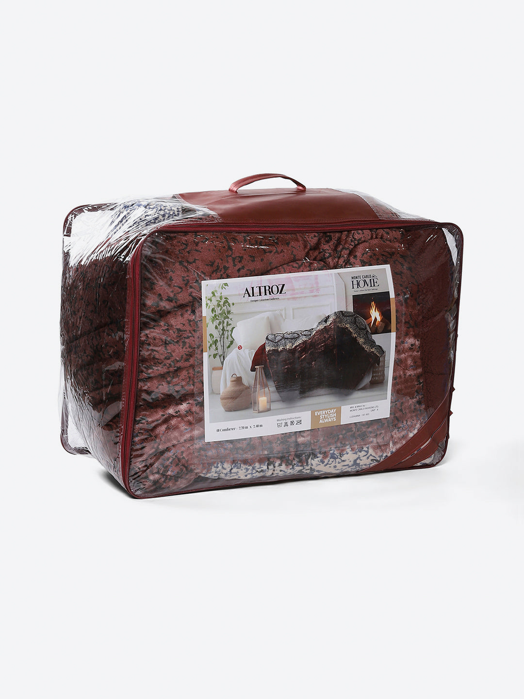 Printed Double Bed 852 GSM Comforter for Winter - (Altroz)