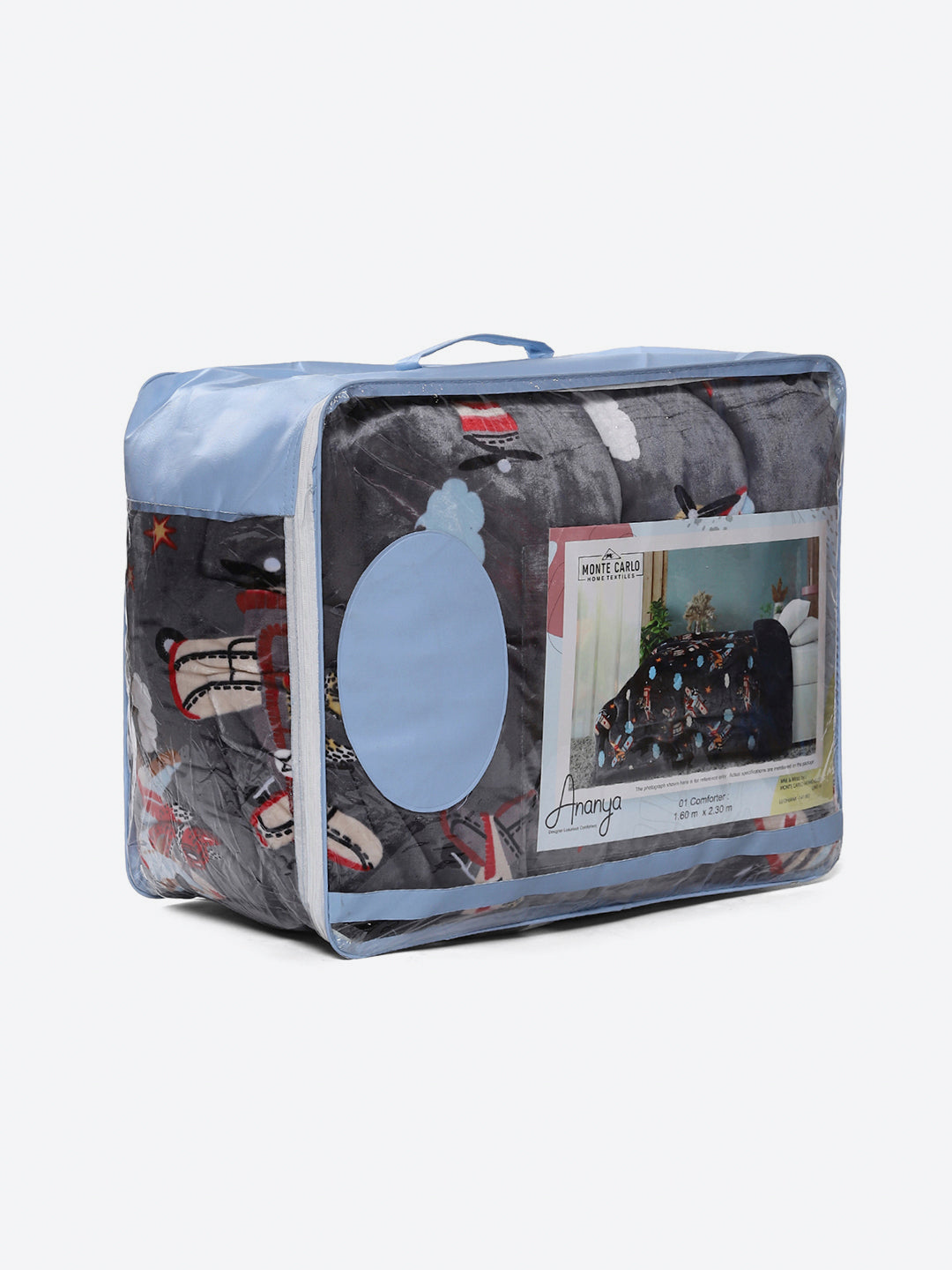 Printed Single Bed 1022 GSM Comforter for Winter - (Ananya)