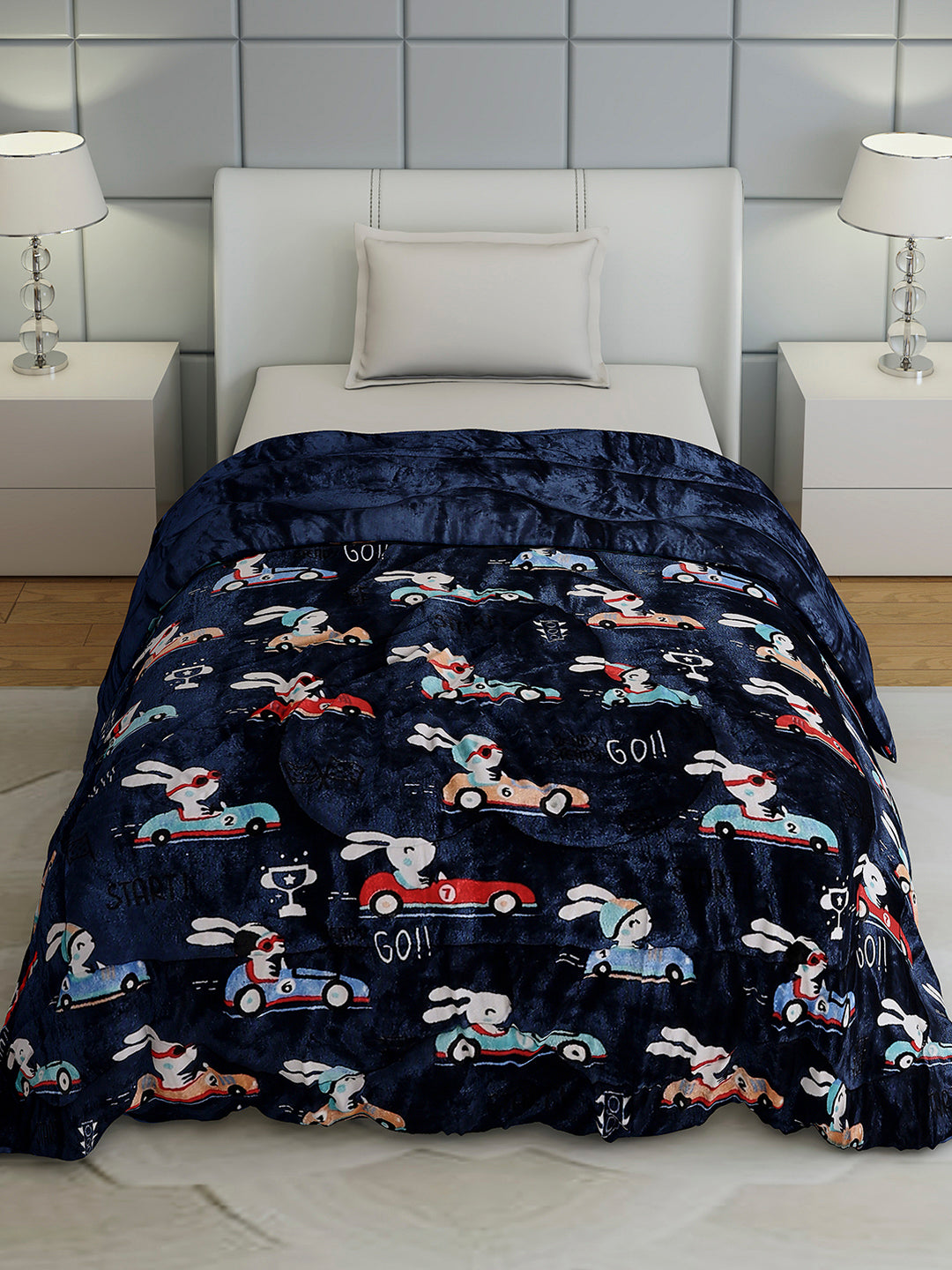 Printed Single Bed 1022 GSM Comforter for Winter - (Ananya)