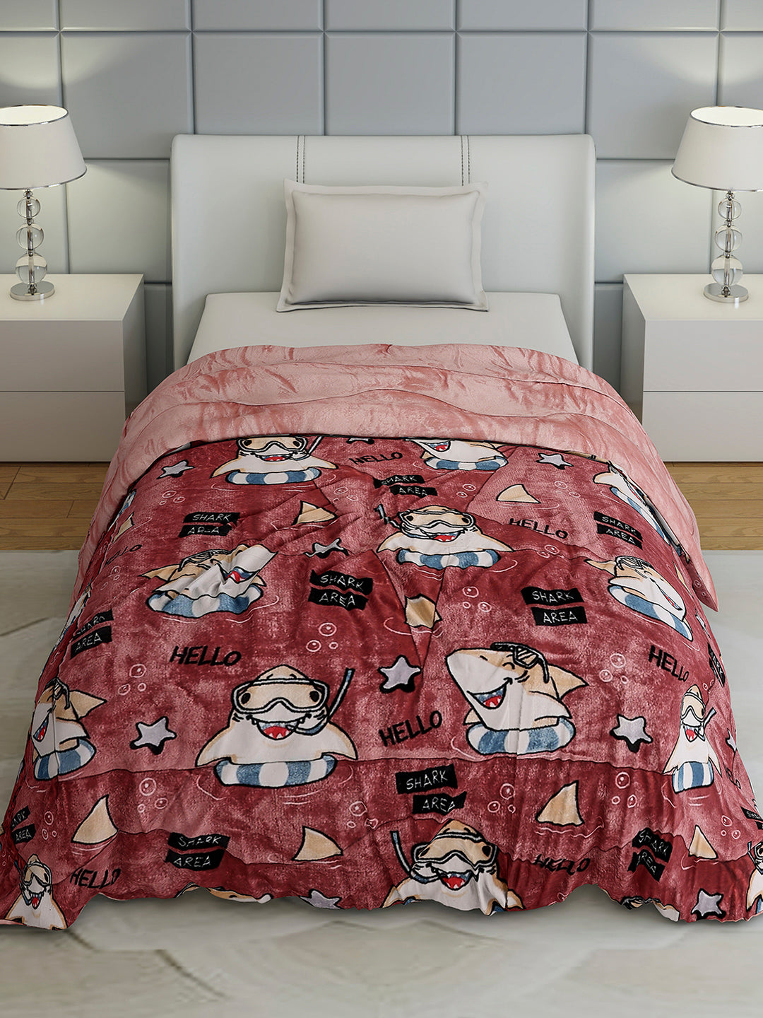Printed Single Bed 1022 GSM Comforter for Winter - (Ananya)