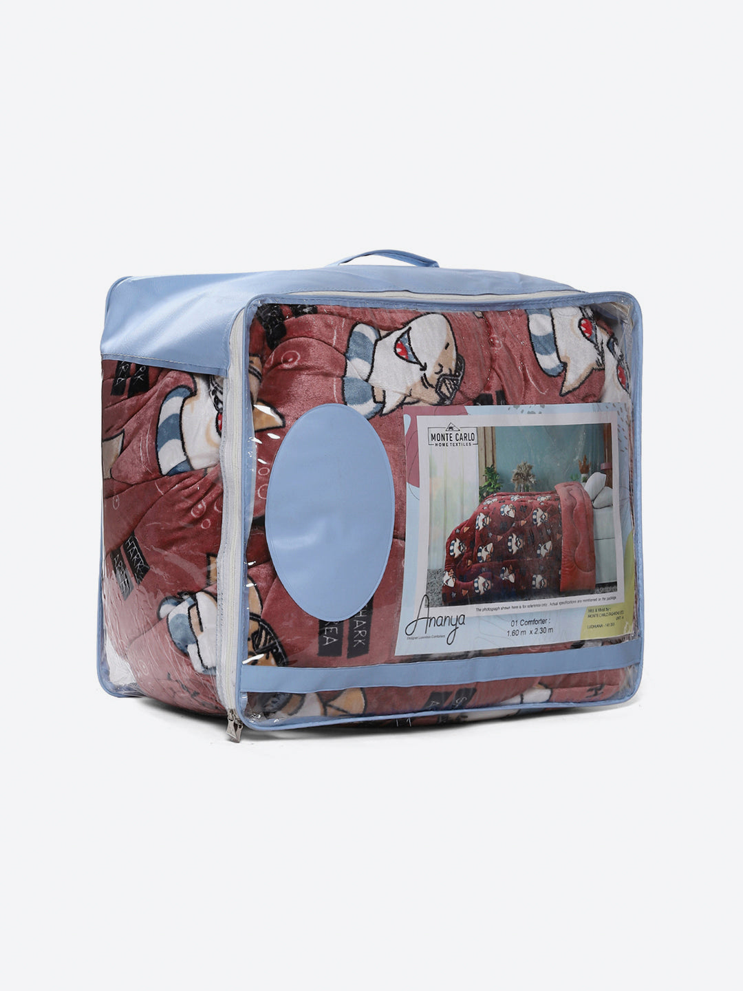 Printed Single Bed 1022 GSM Comforter for Winter - (Ananya)