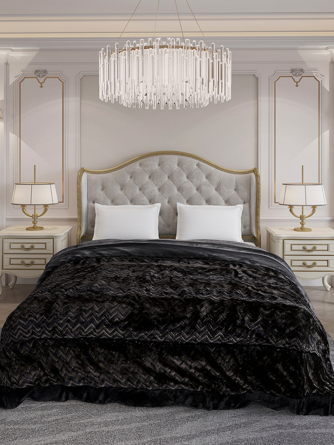 Printed Double Bed 1078 GSM Comforter for Winter - (Delicate)