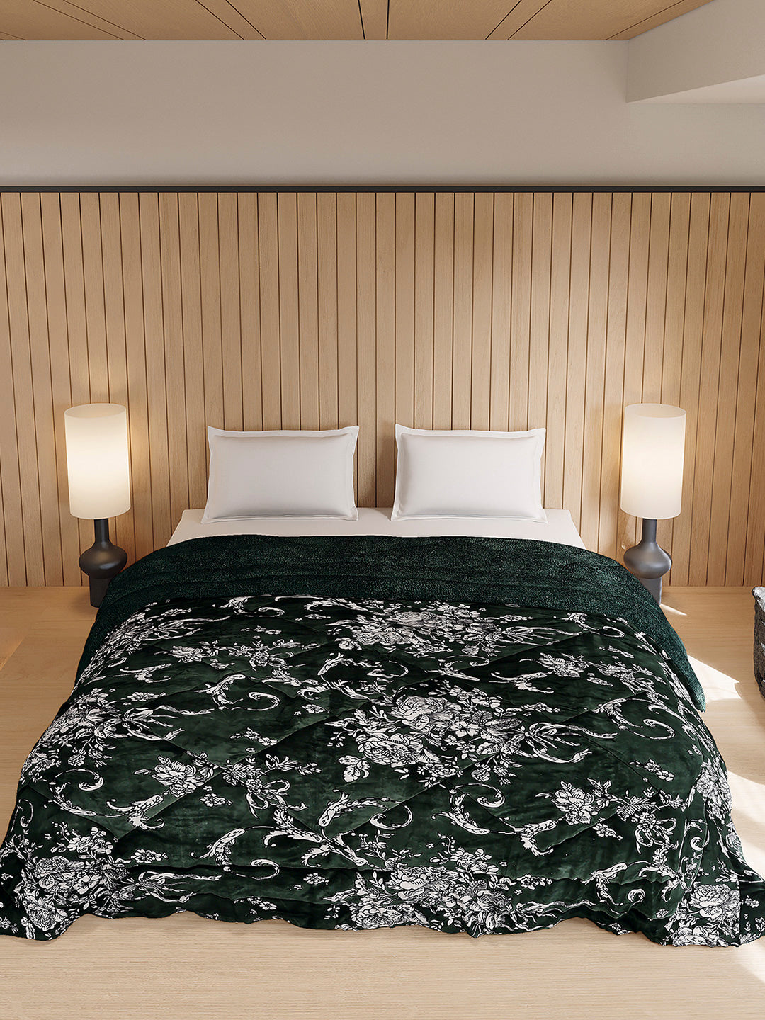 Printed Double Bed 870 GSM Comforter for Winter - (Nixie)