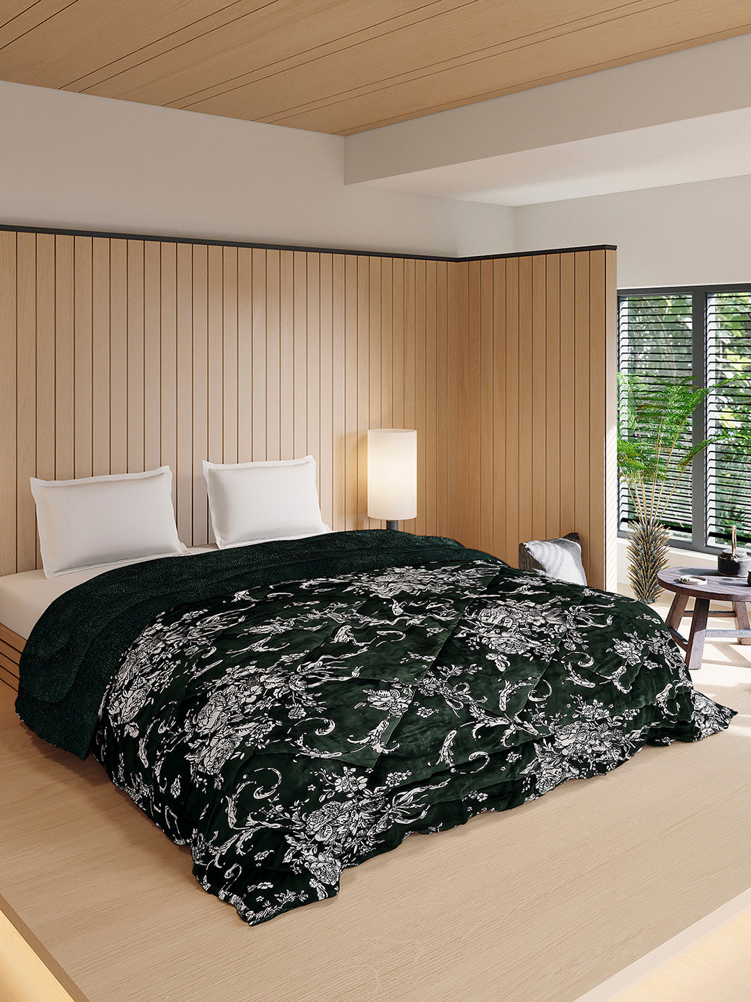 Printed Double Bed 870 GSM Comforter for Winter - (Nixie)