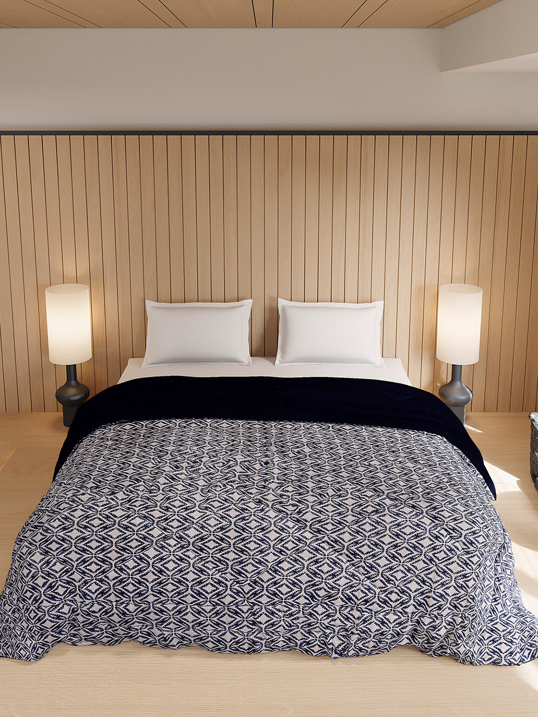 Printed Double Bed 870 GSM Comforter for Winter - (Nixie)