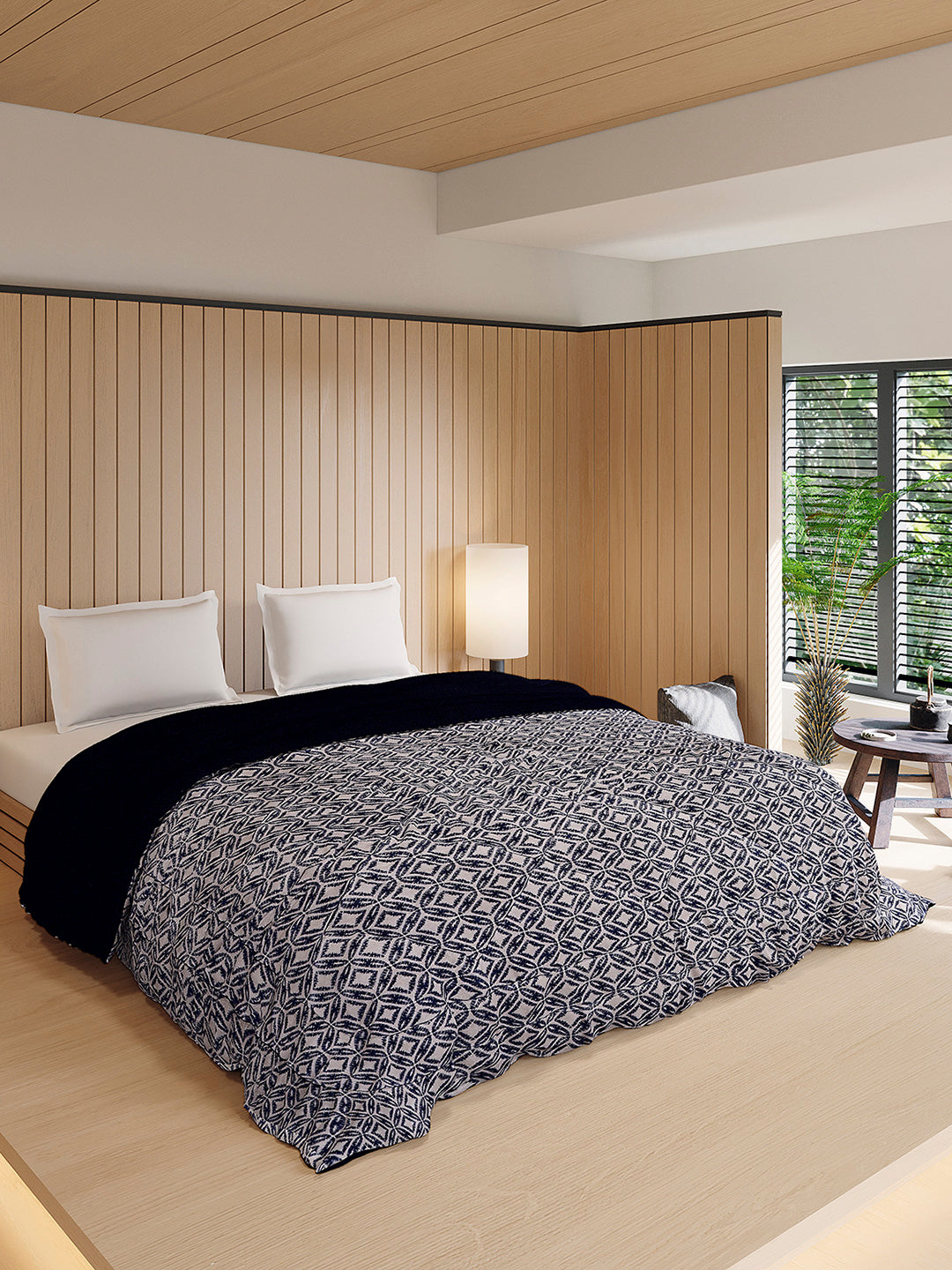 Printed Double Bed 870 GSM Comforter for Winter - (Nixie)