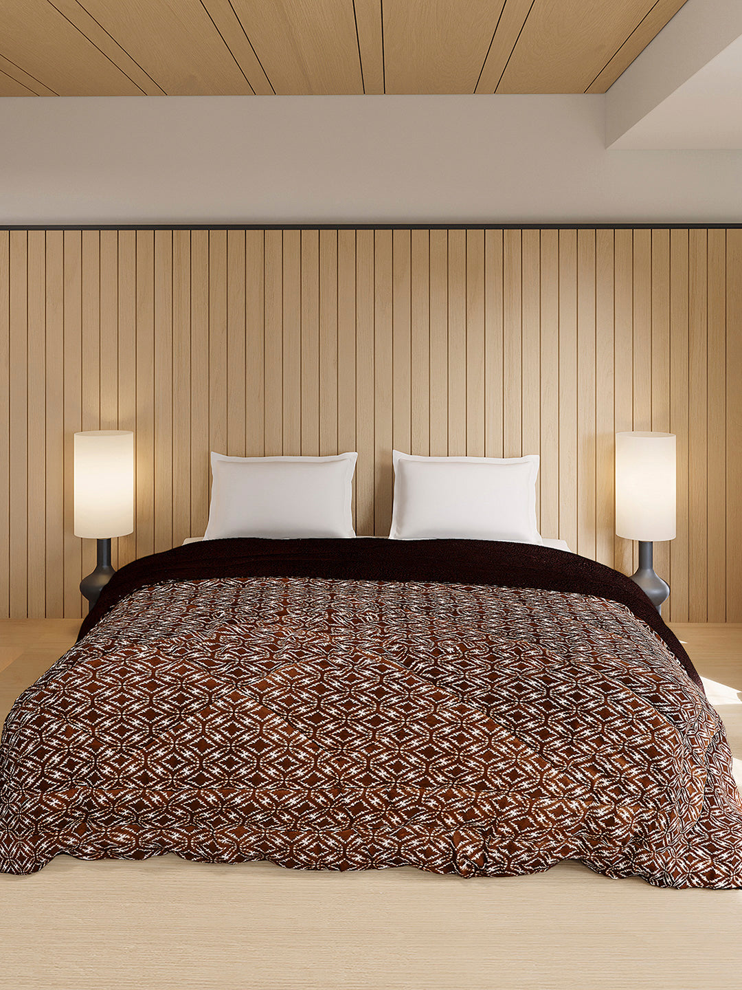 Printed Double Bed 870 GSM Comforter for Winter - (Nixie)