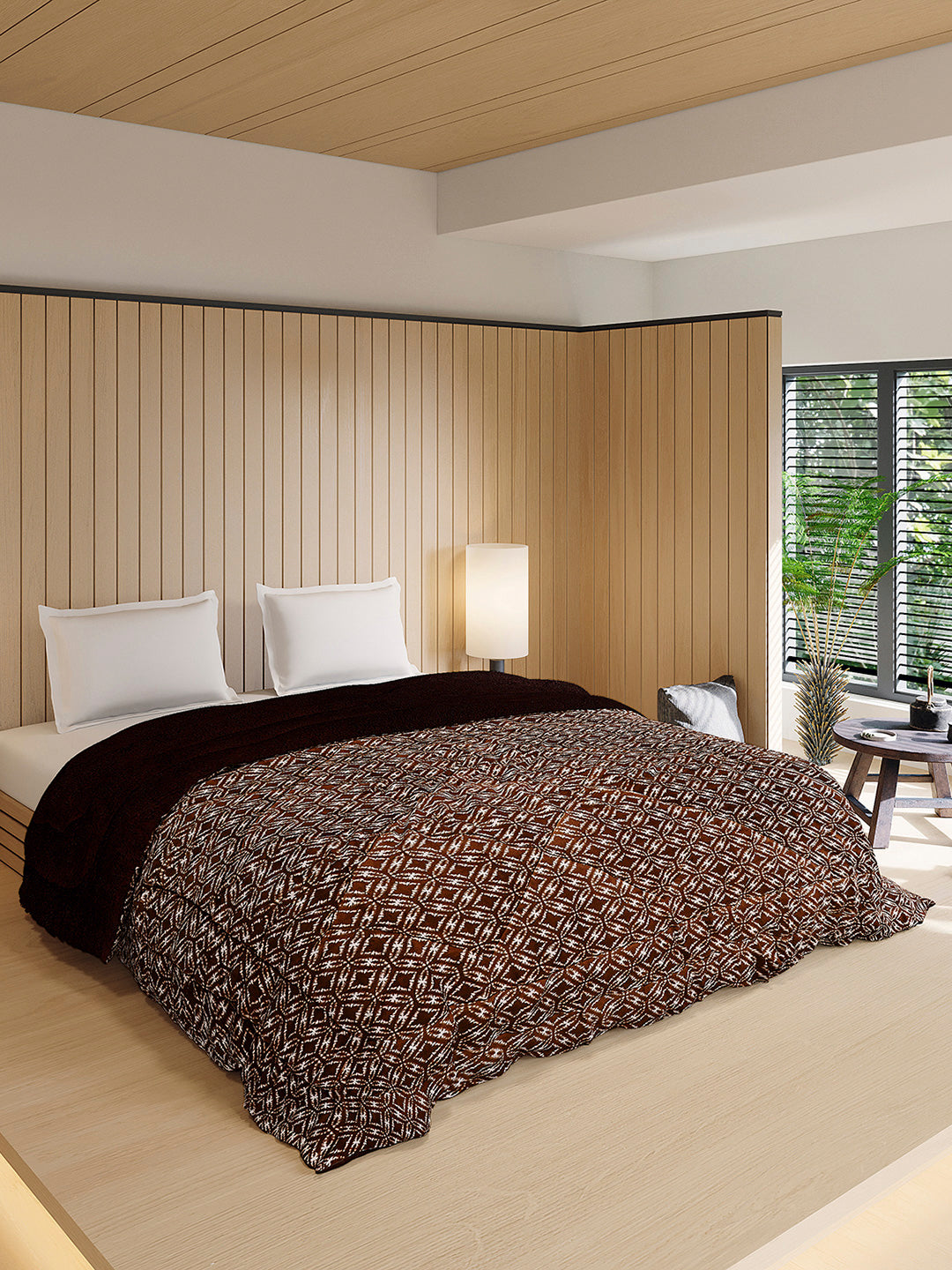 Printed Double Bed 870 GSM Comforter for Winter - (Nixie)