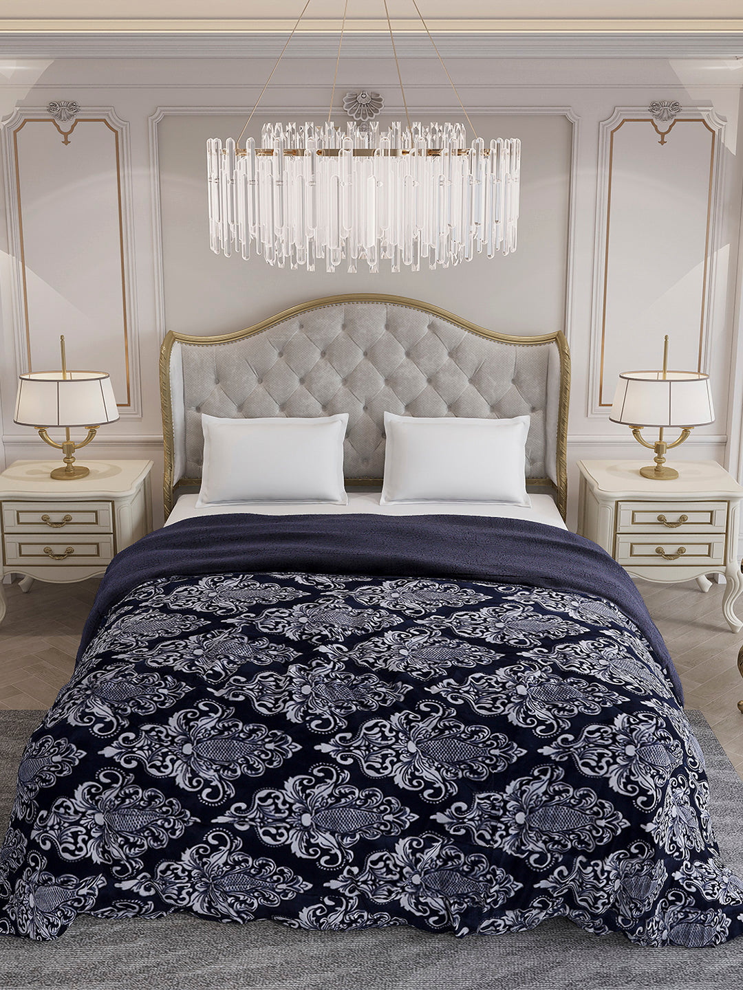 Printed Double Bed 210 GSM Comforter for Mild Winter (Nixie), Weight 729 gm