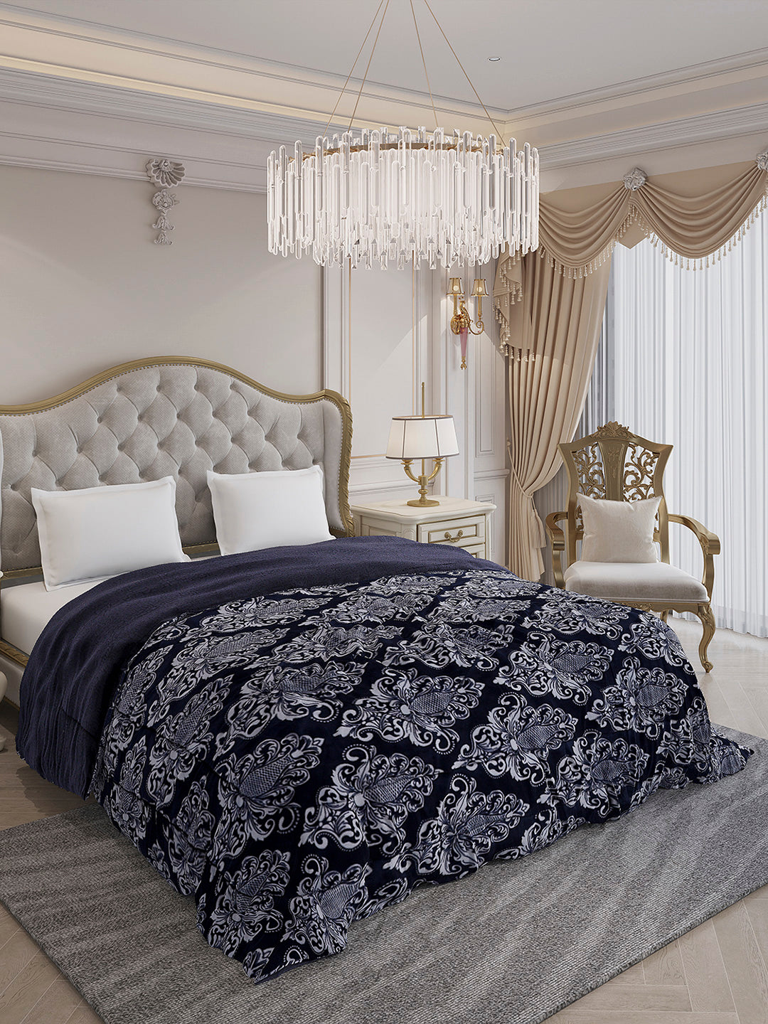 Printed Double Bed 210 GSM Comforter for Mild Winter (Nixie), Weight 729 gm