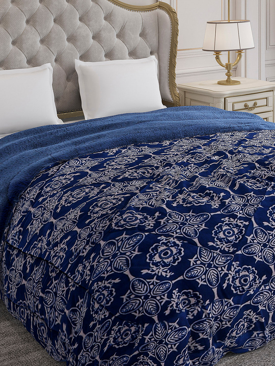 Printed Double Bed 210 GSM Comforter for Mild Winter (Nixie), Weight 729 gm