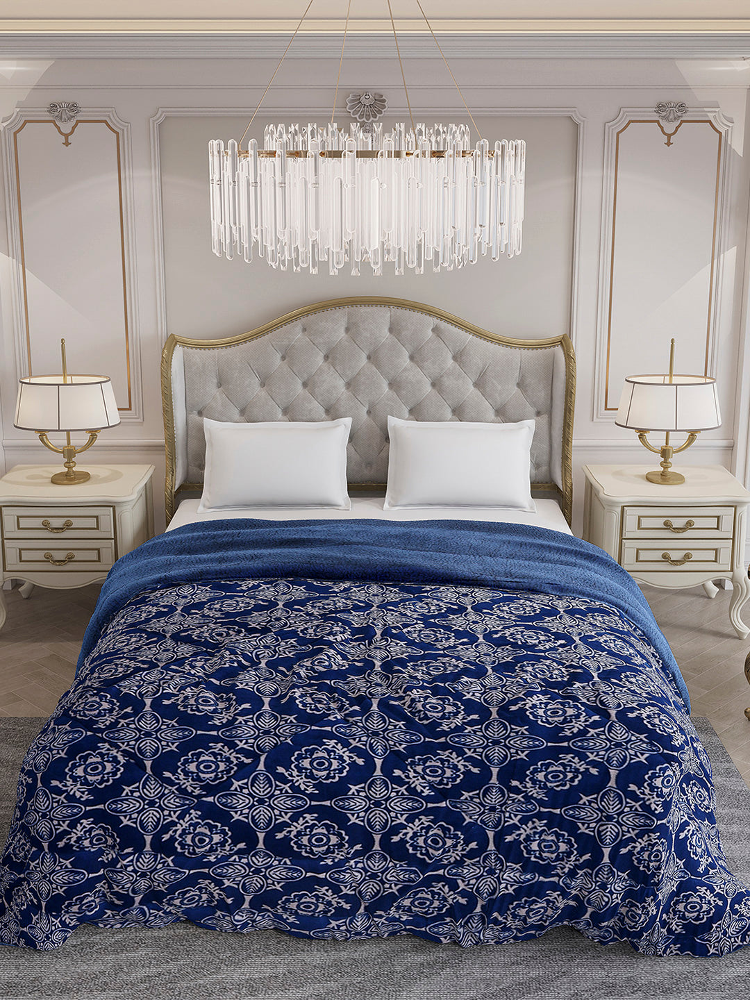 Printed Double Bed 210 GSM Comforter for Mild Winter (Nixie), Weight 729 gm