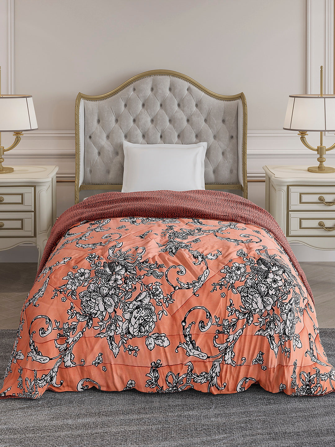 Printed Single Bed 1114 GSM Comforter for Winter - (Nixie)