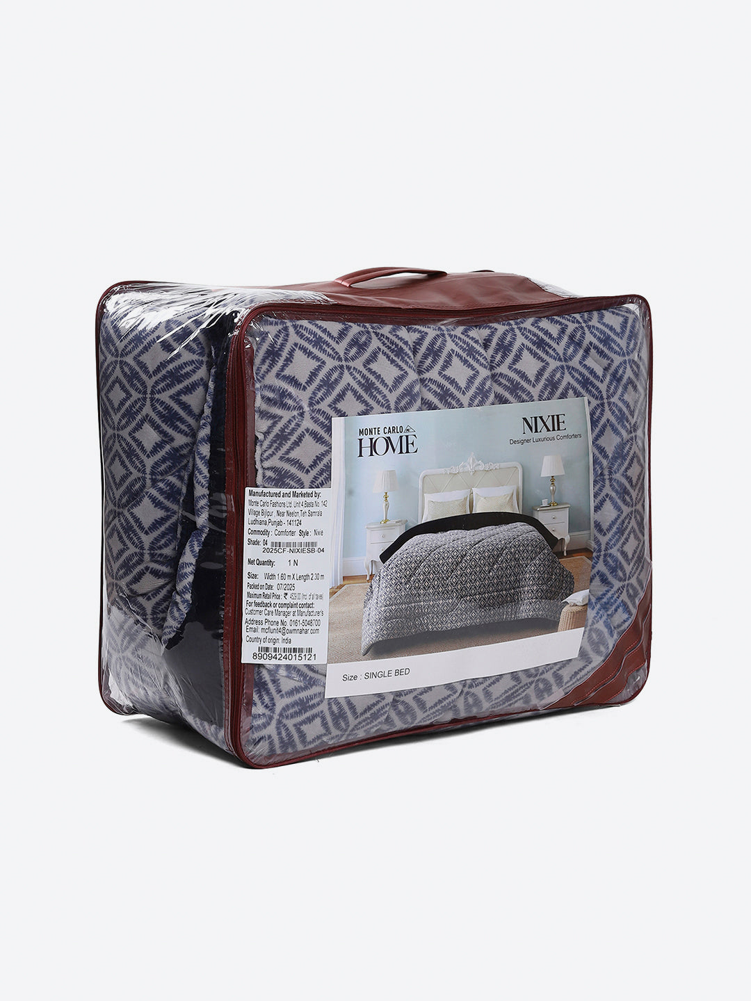 Printed Single Bed 1114 GSM Comforter for Winter - (Nixie)