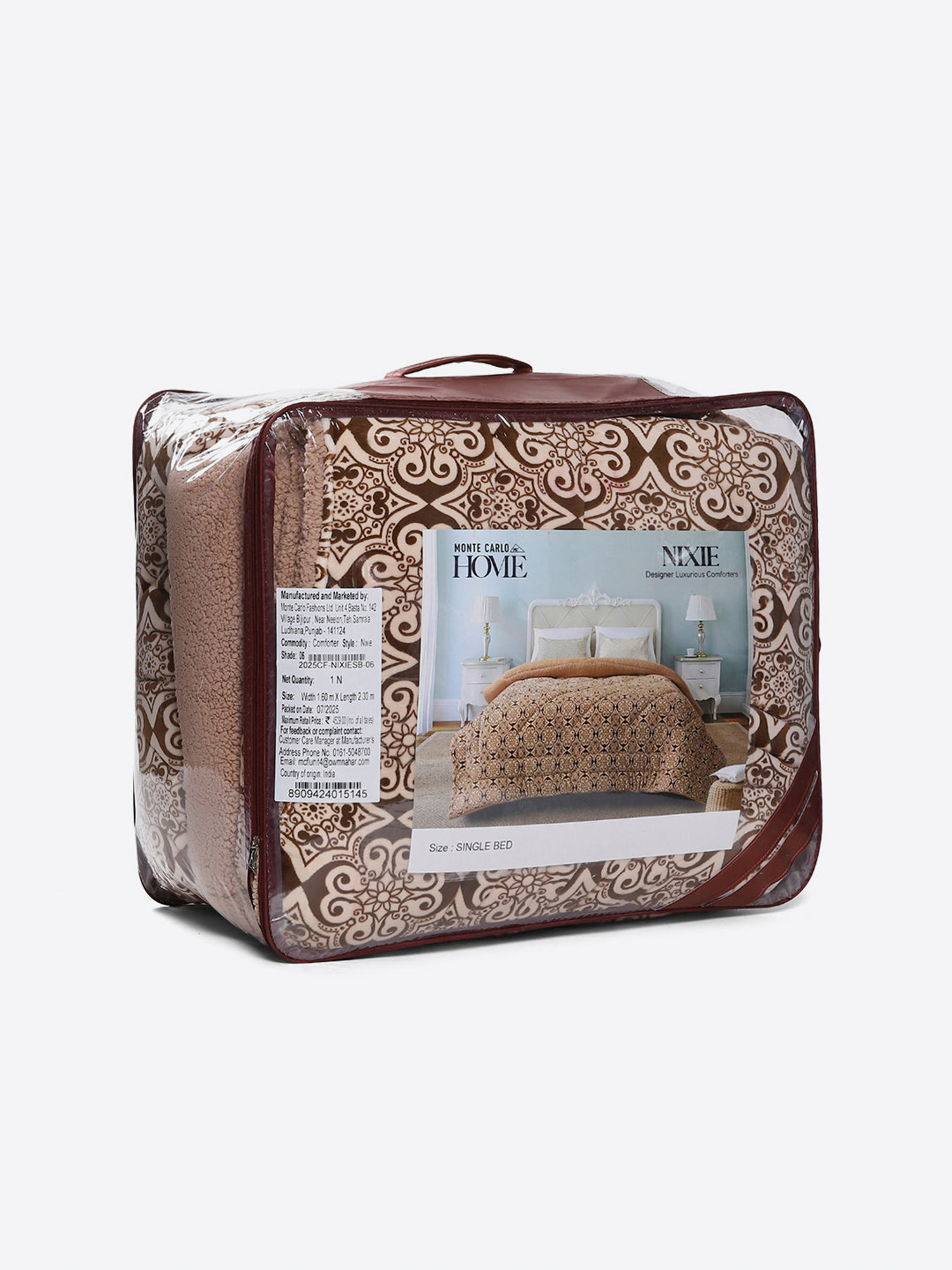 Printed Single Bed 1114 GSM Comforter for Winter - (Nixie)
