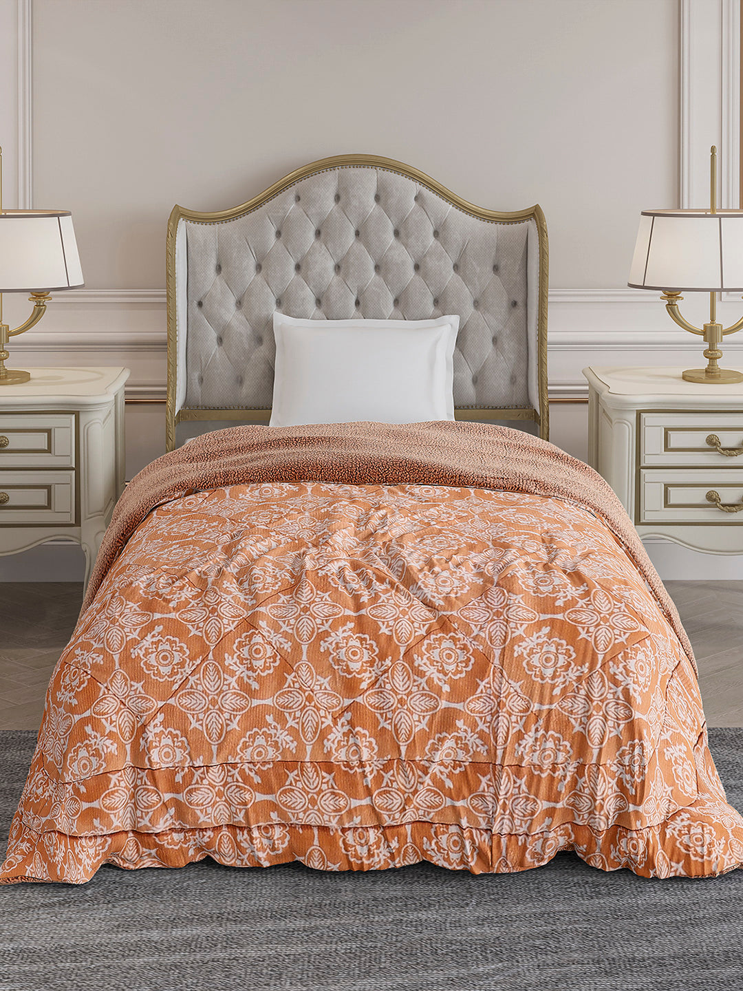 Printed Single Bed 1114 GSM Comforter for Winter - (Nixie)