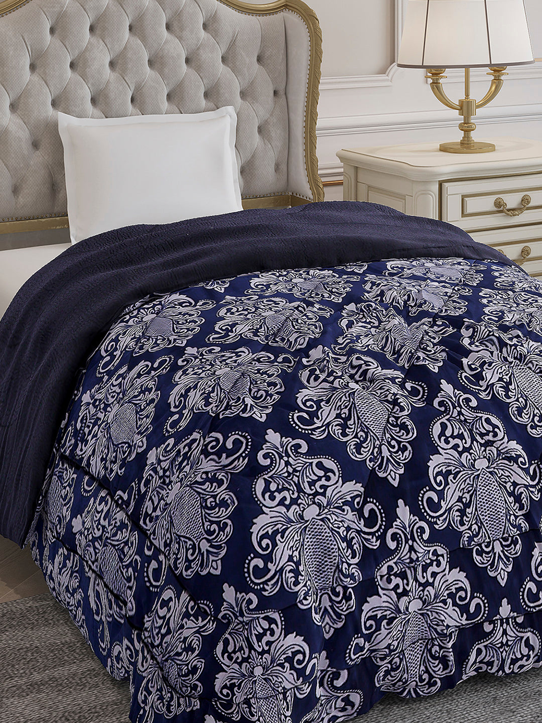Printed Single Bed 210 GSM Comforter for Mild Winter (Nixie), Weight 660 gm