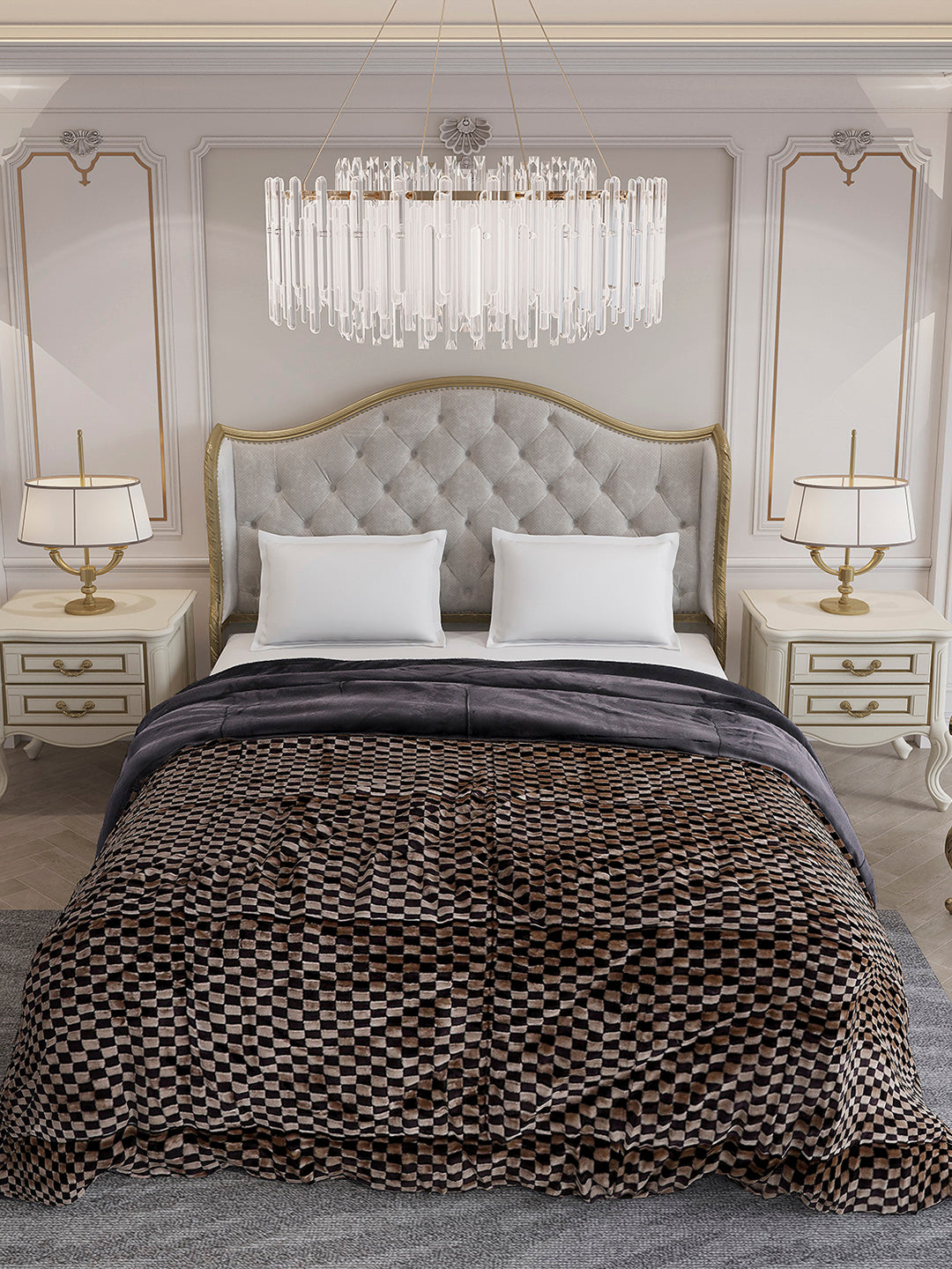 Printed Double Bed 1061 GSM Comforter for Winter - (Peterburg)