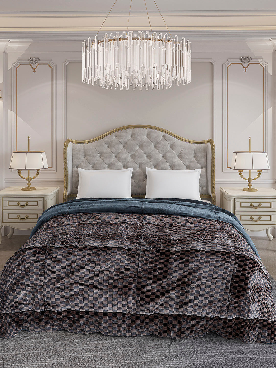 Printed Double Bed 1061 GSM Comforter for Winter - (Peterburg)