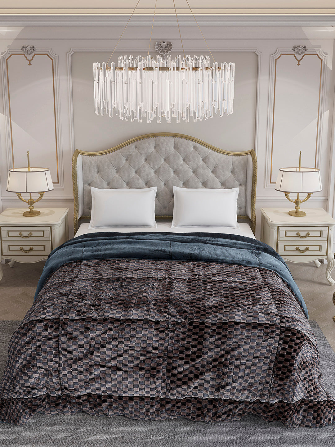 Printed Double Bed 1061 GSM Comforter for Winter - (Peterburg)