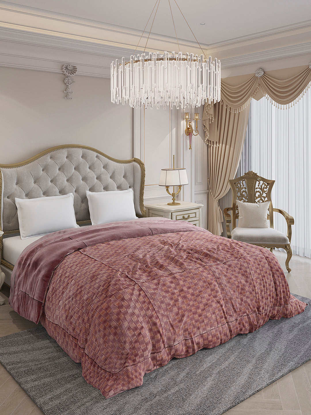 Printed Double Bed 1061 GSM Comforter for Winter - (Peterburg)