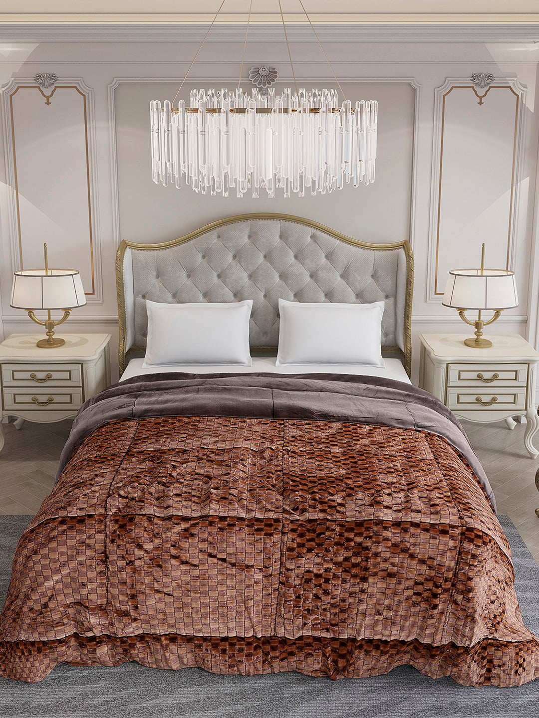 Printed Double Bed 1061 GSM Comforter for Winter - (Peterburg)