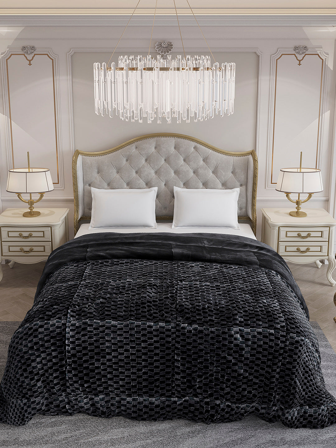 Printed Double Bed 1061 GSM Comforter for Winter - (Peterburg)