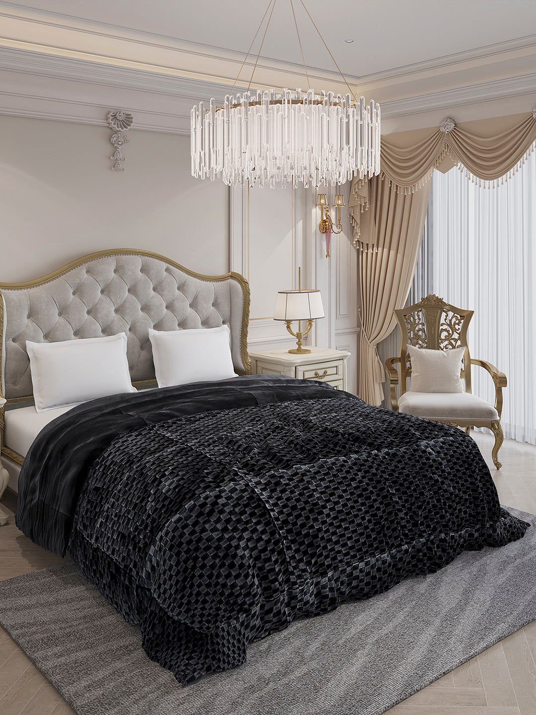 Printed Double Bed 1061 GSM Comforter for Winter - (Peterburg)