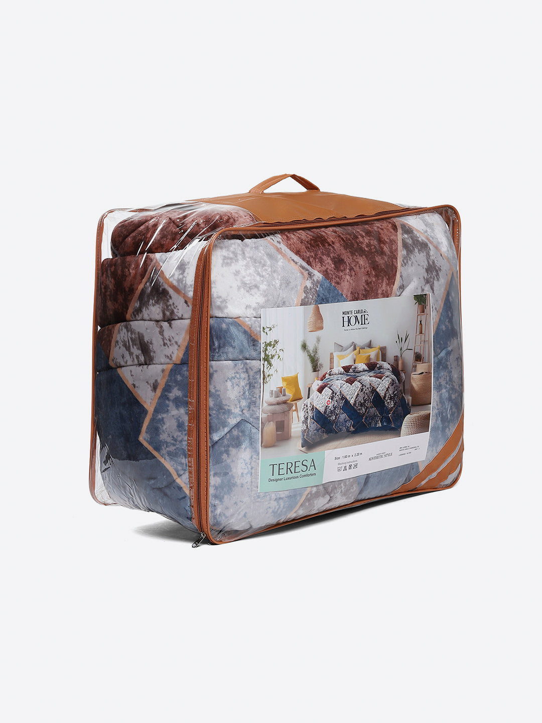 Printed Single Bed 966 GSM Comforter for Winter - (Teresa)