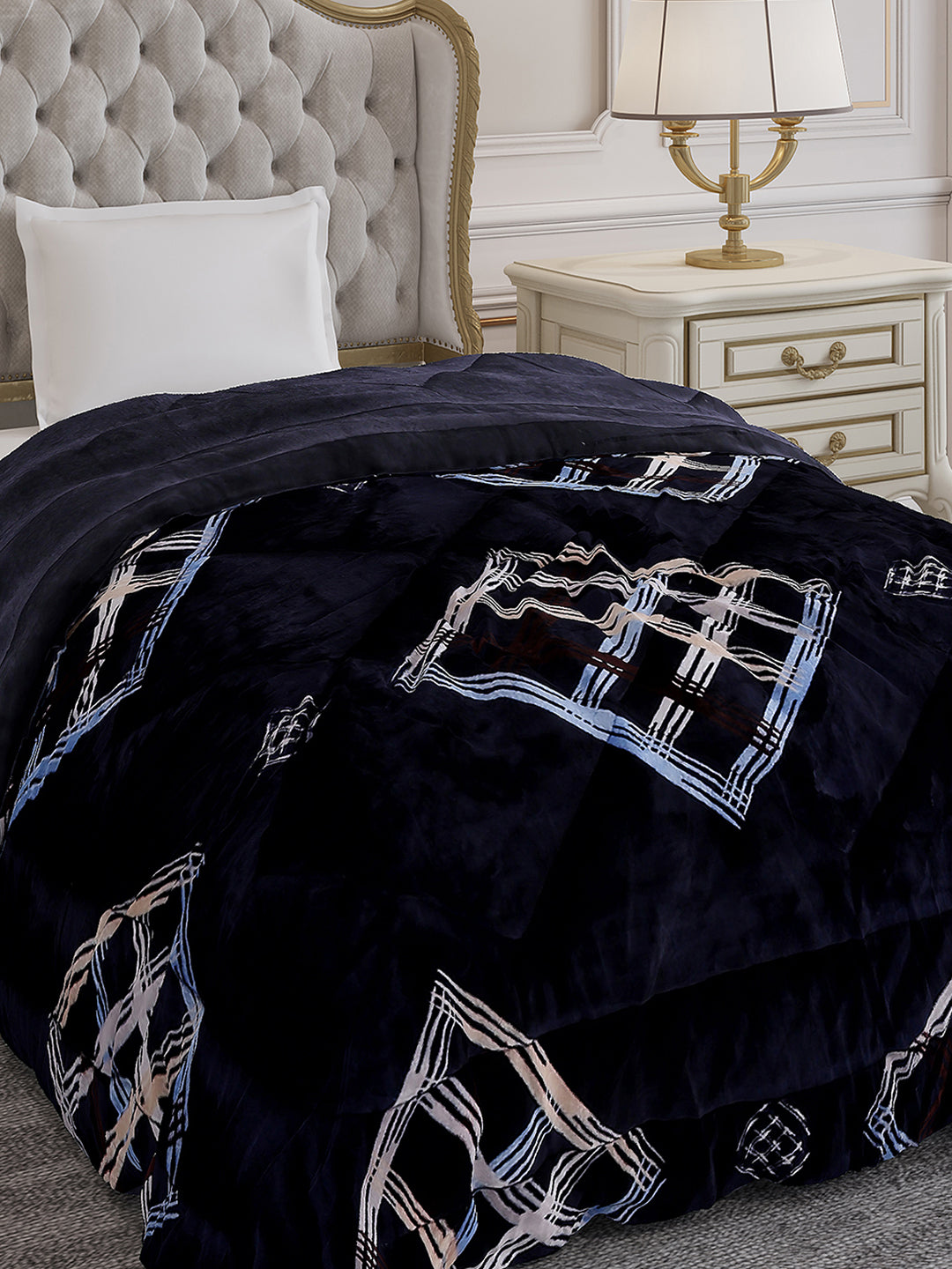 Printed Single Bed 966 GSM Comforter for Winter - (Teresa)