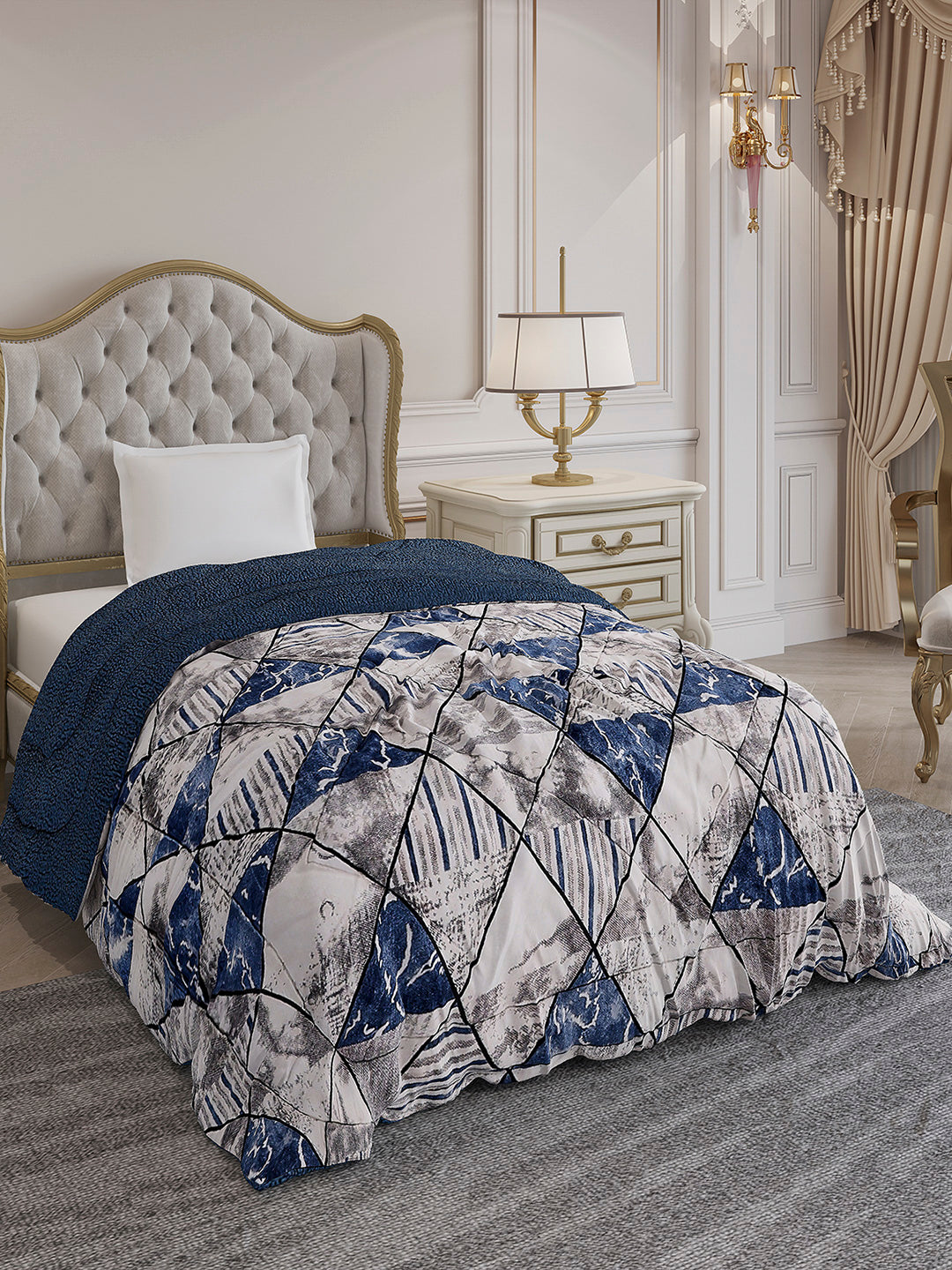 Printed Single Bed 1023 GSM Comforter for Winter - (Ultra)