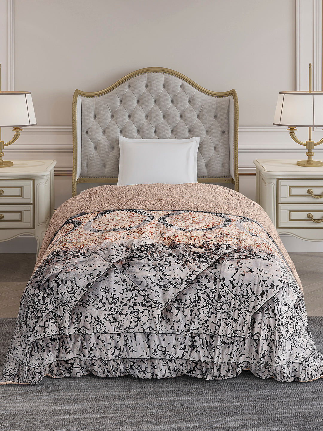 Printed Single Bed 1023 GSM Comforter for Winter - (Ultra)