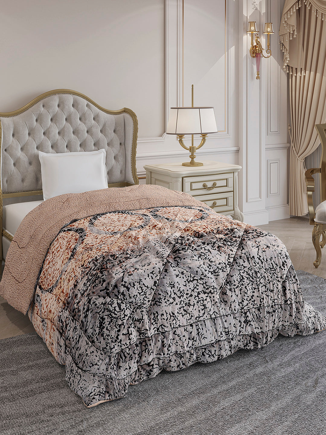 Printed Single Bed 1023 GSM Comforter for Winter - (Ultra)