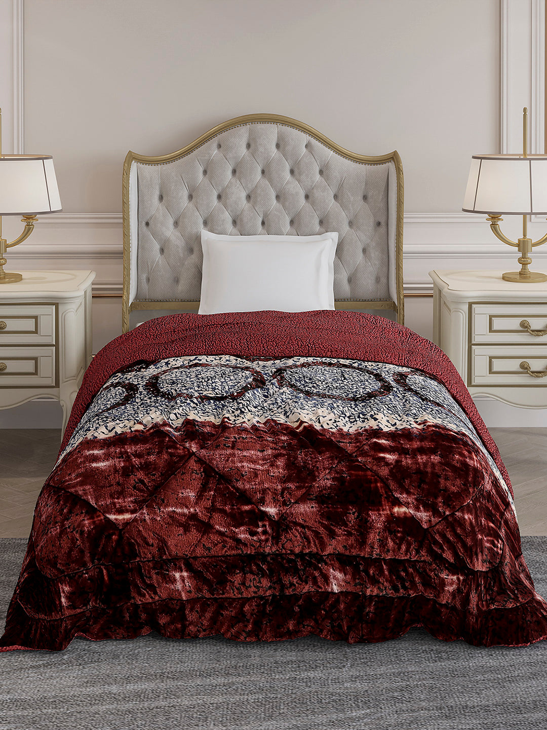 Printed Single Bed 1023 GSM Comforter for Winter - (Ultra)