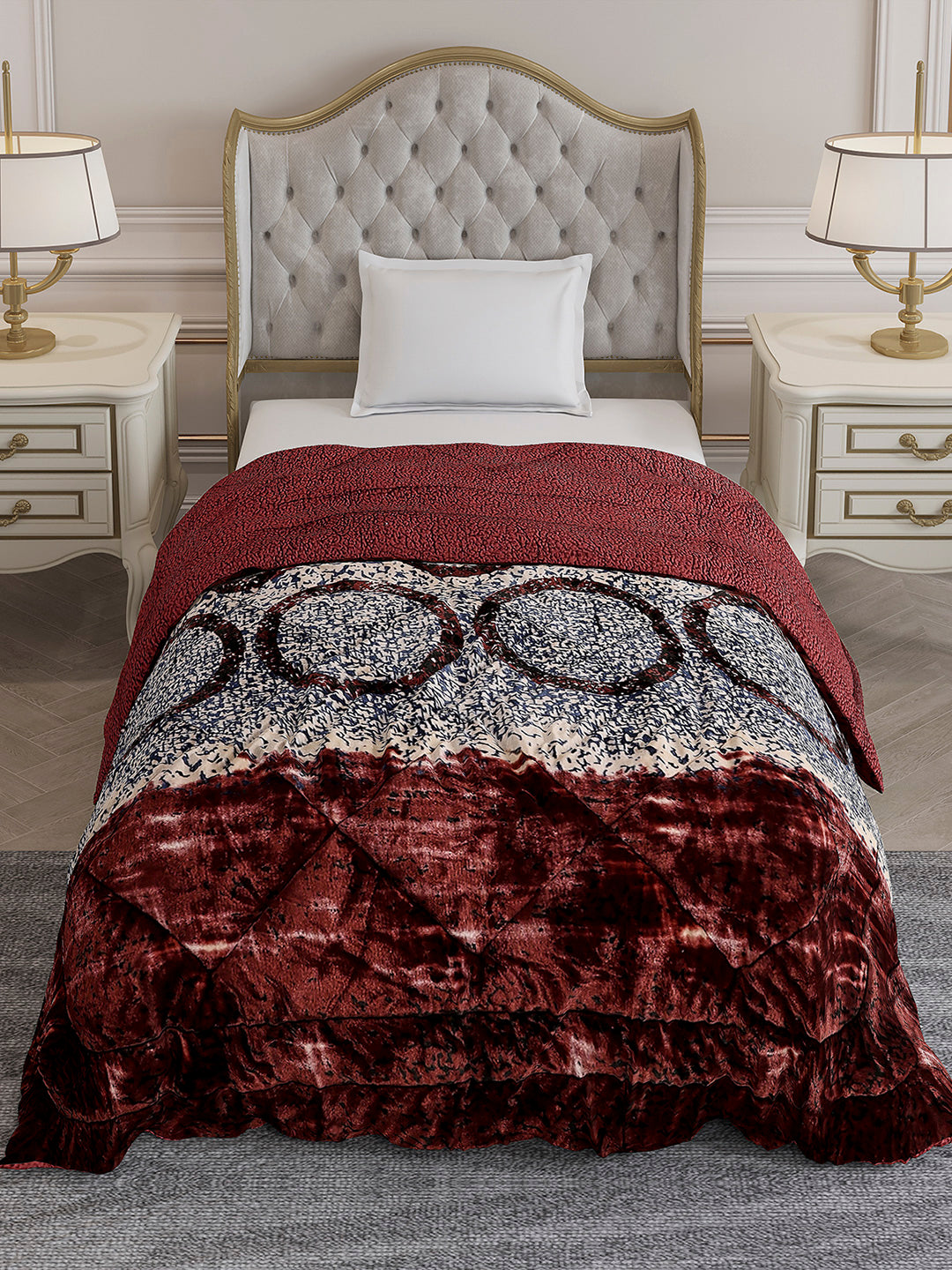 Printed Single Bed 1023 GSM Comforter for Winter - (Ultra)