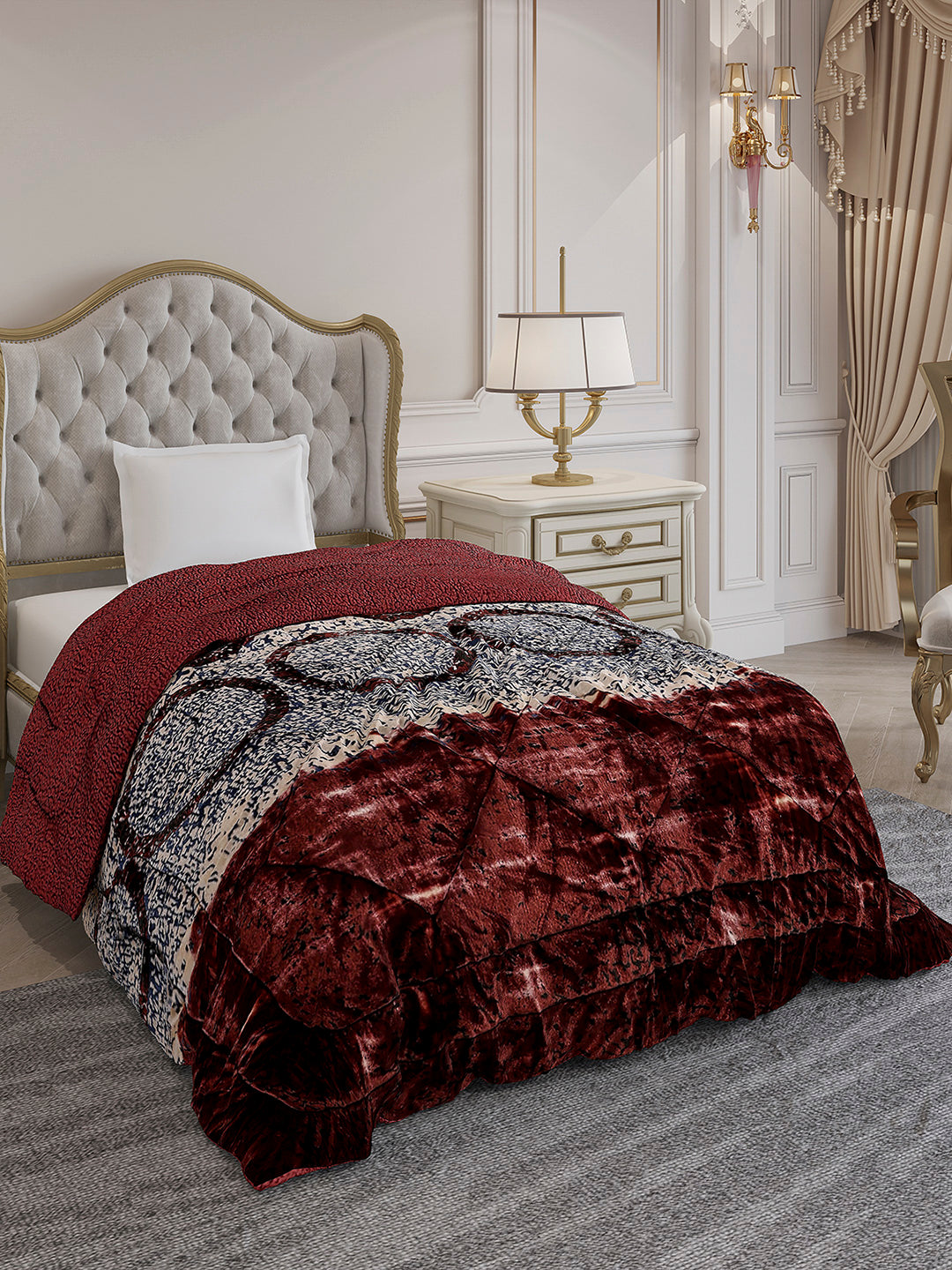 Printed Single Bed 1023 GSM Comforter for Winter - (Ultra)