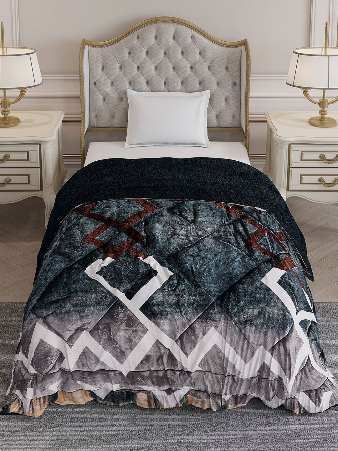 Printed Single Bed 1023 GSM Comforter for Winter - (Ultra)