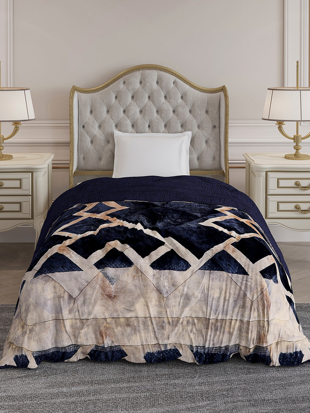 Printed Single Bed 1023 GSM Comforter for Winter - (Ultra)