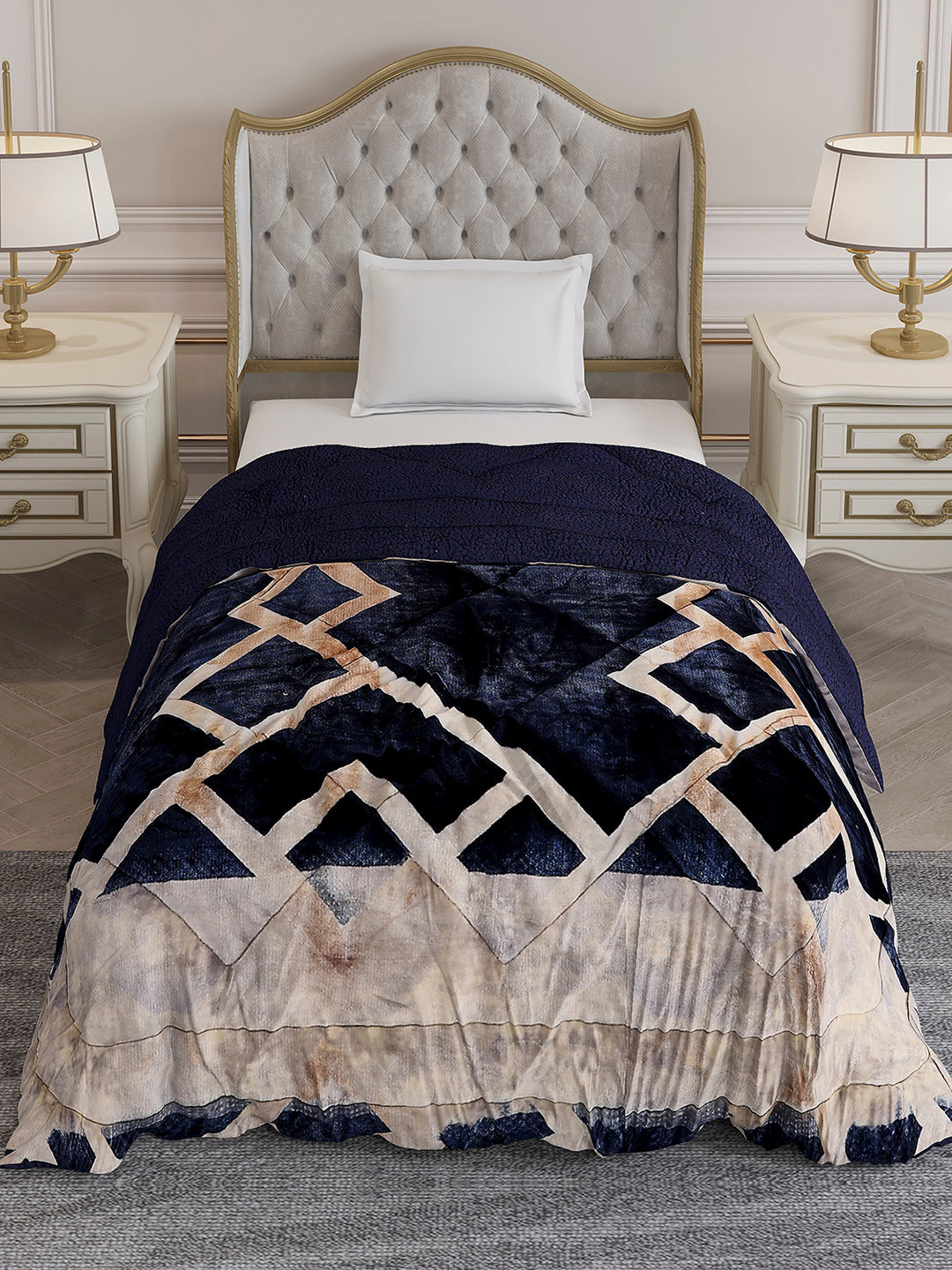 Printed Single Bed 1023 GSM Comforter for Winter - (Ultra)
